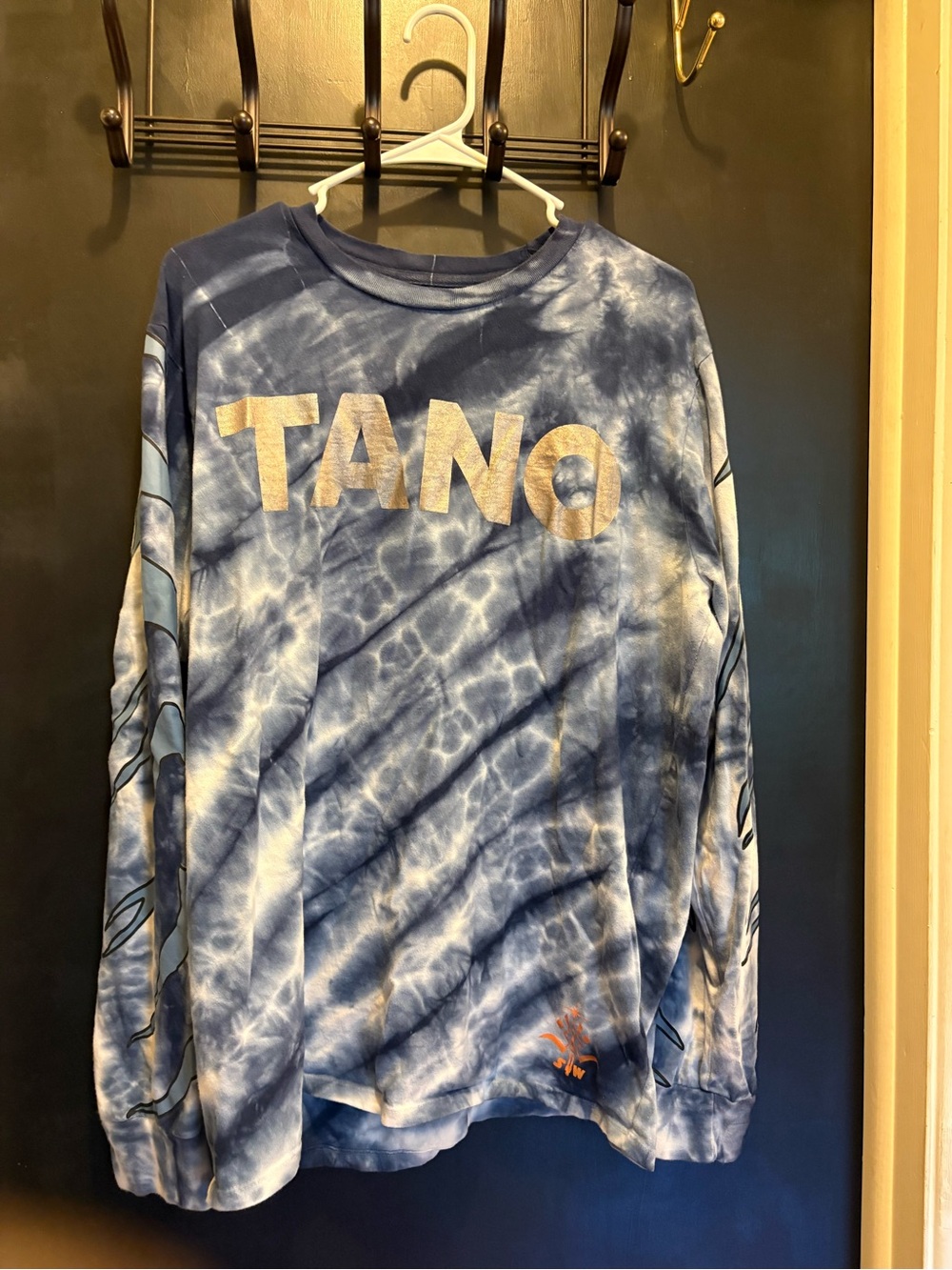 Our Universe Star Wars Long Sleeve Tie Dye Shirt Men’s Large “Tano” Blue Silver
